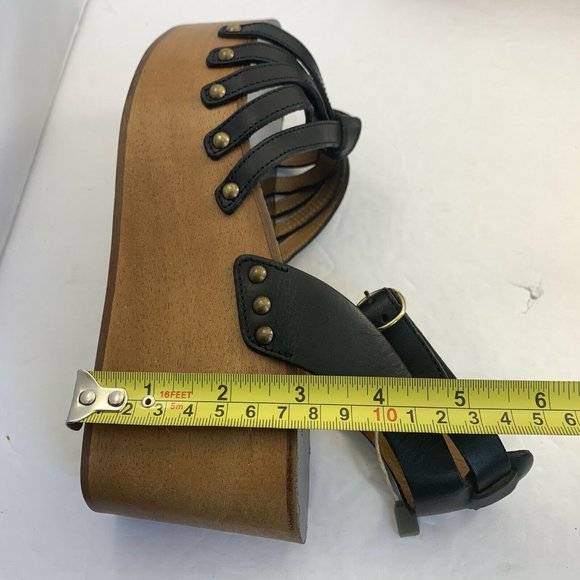 Isabel Marant Etoile Zia Leather Wooden sandal Sz5 - Picture 8 of 10